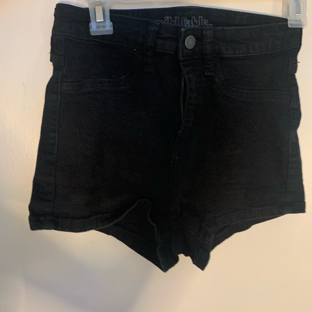 black shorts